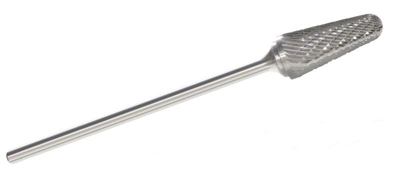 3/8" Tapered Radius DC Carbide Burr Long Shank  SL-3L6