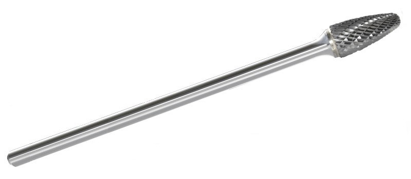 3/8" Tree Radius DC Carbide Burr Long Shank  SF-3L6