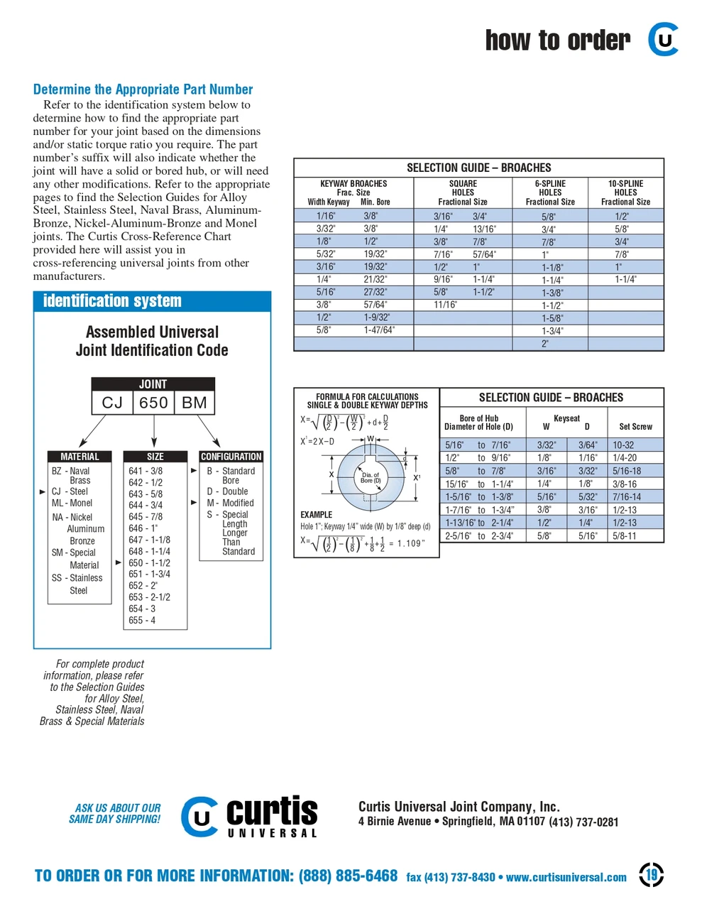 5/8 x 5/8" SS648B Series Lovejoy® Single Universal Joint   SS648B-UJ-5/8X5/8