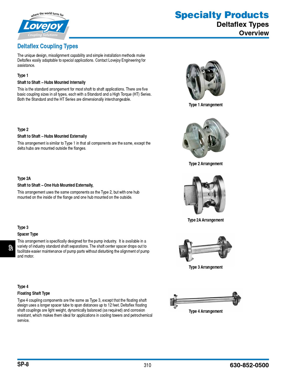 1-3/8" Shaft Lovejoy® Deltaflex® Series 50 Delta Coupler Hub   50-DLT HUB-1-3/8-5/16X5/32KW
