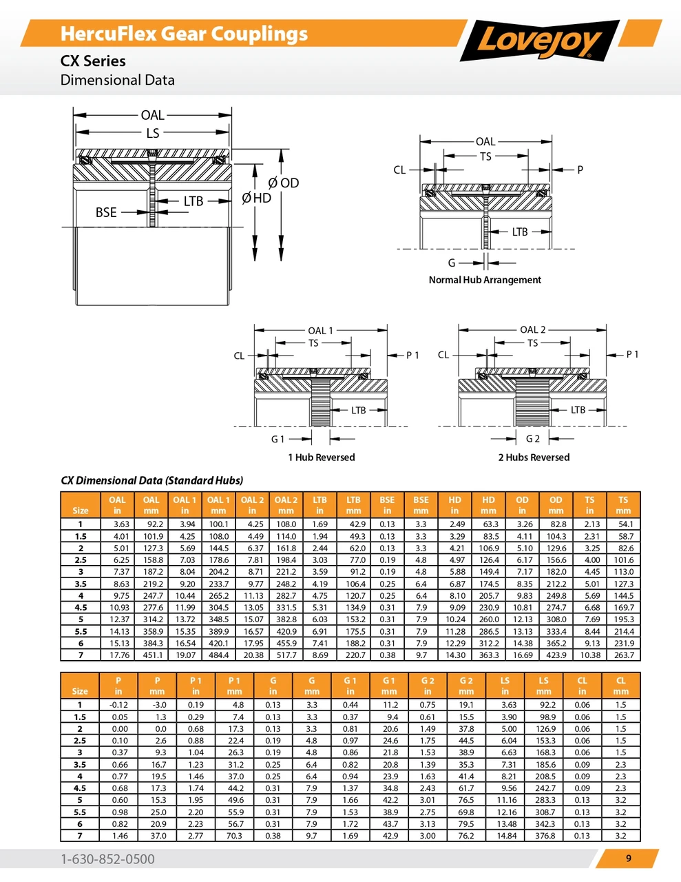 2" Shaft Lovejoy® Series FCX-1.5 HercuFlex® Gear Coupling Half   FCX-1.5-HUB-2"-1/2X1/4KW