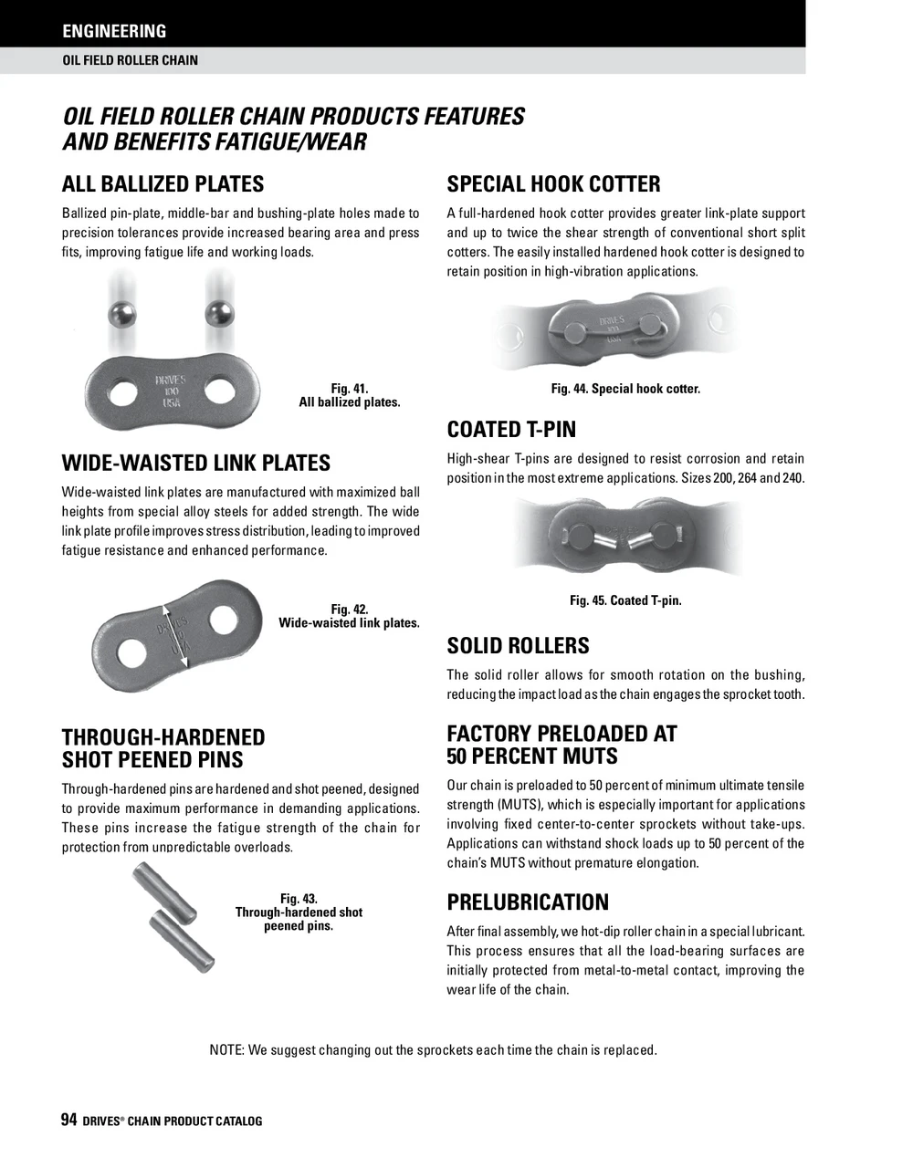 API Oil Field Roller Chain Cottered Connector Link w/Hardened Pins   API-264Z-1 CT CO LINK S