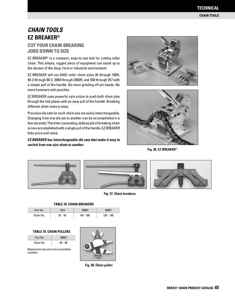 EZ Breaker® Chain Breaking Die Set  EZ BRKR DIE-SET 80-2R