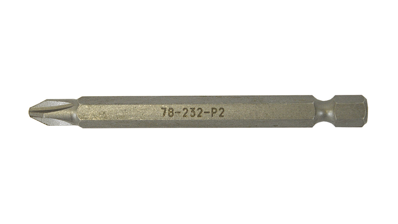 Phillips Power Bit #2 x 3" Plain Finish  78232