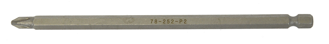 Phillips Power Bit #2 x 6" Plain Finish  78252