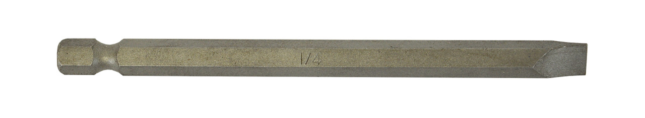 Slotted Power Bit 1/4 x 4" Plain Finish  78342