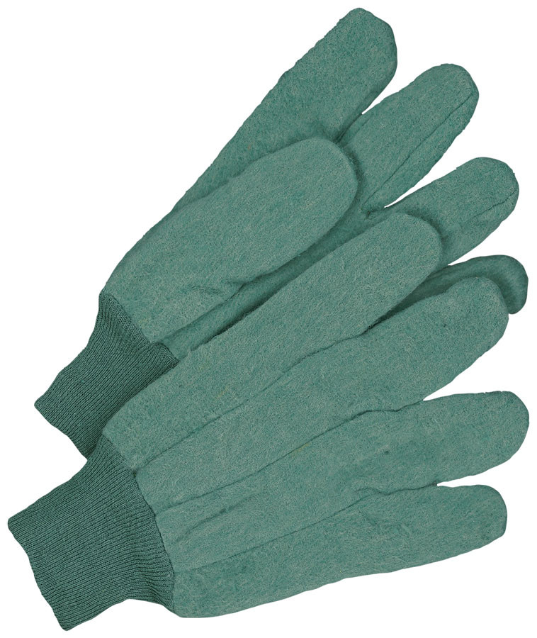 Brushed Cotton Fleece Lined Knitwrist Green King  10-1-GKI
