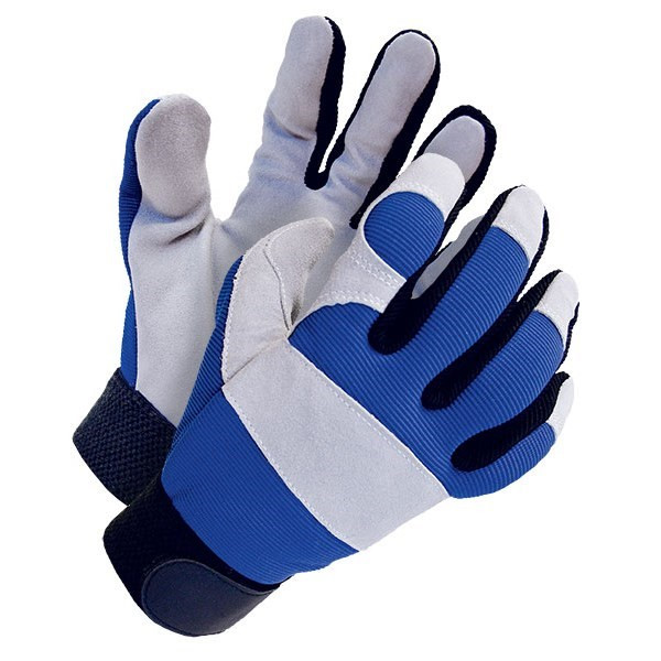 General Purpose Split Cowhide Glove Blue/Grey  20-1-1200