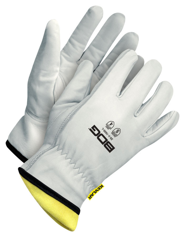 Winter Pearl Grain Goatskin Driver Kevlar®/Thinsulate® C100 Keystone Thumb  20-9-1600