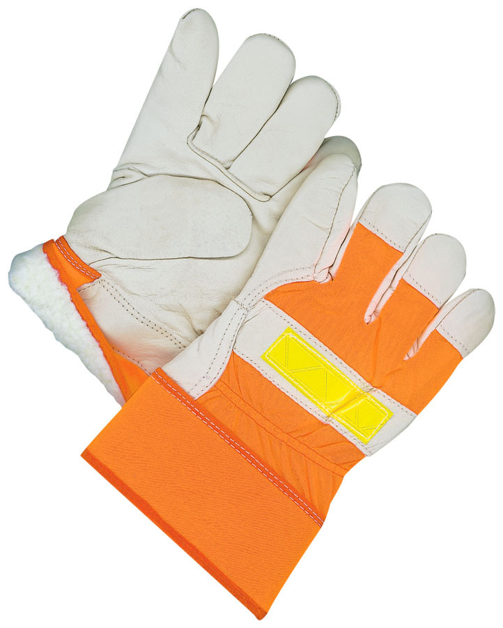 Winter Grain Cowhide Canvasback Fitter Pile Lined Hi-Viz Orange  40-9-2870