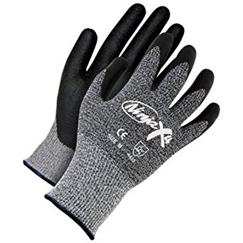 Ninja® X4 Bi-Polymer Coated Nylon/Fiberglass Knit Cut-Rez Glove Grey/Black  99-1-9730