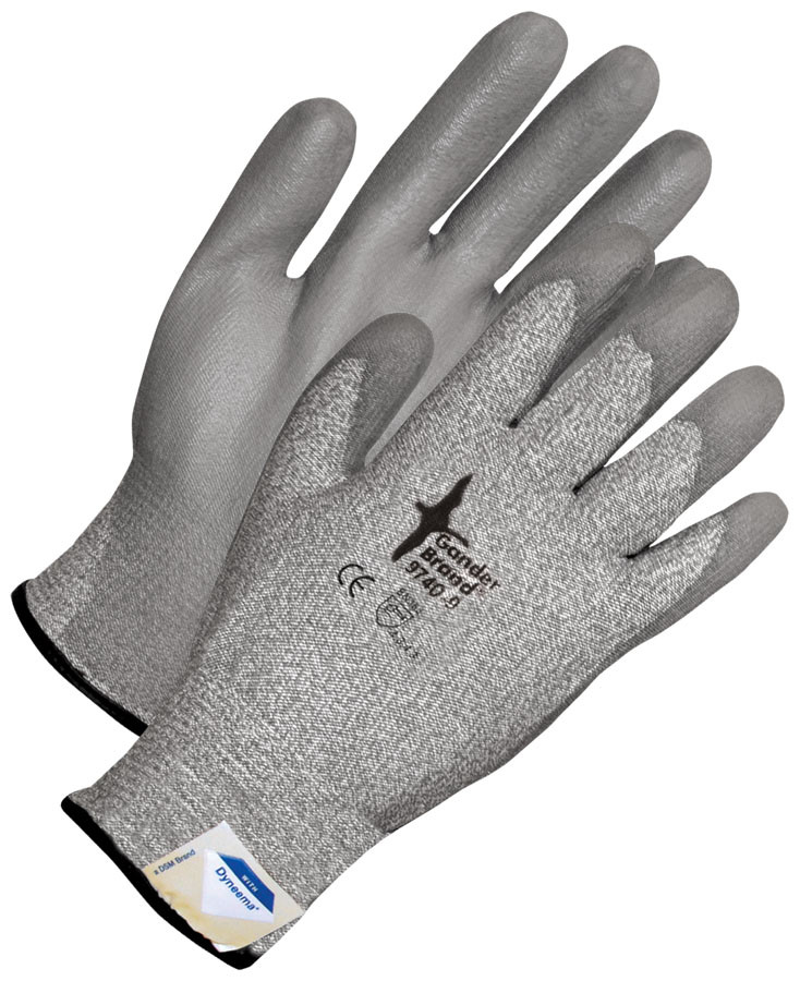 Gander® Polyurethane Coated Dyneema® Knit Cut-Rez Glove Grey  99-1-9740