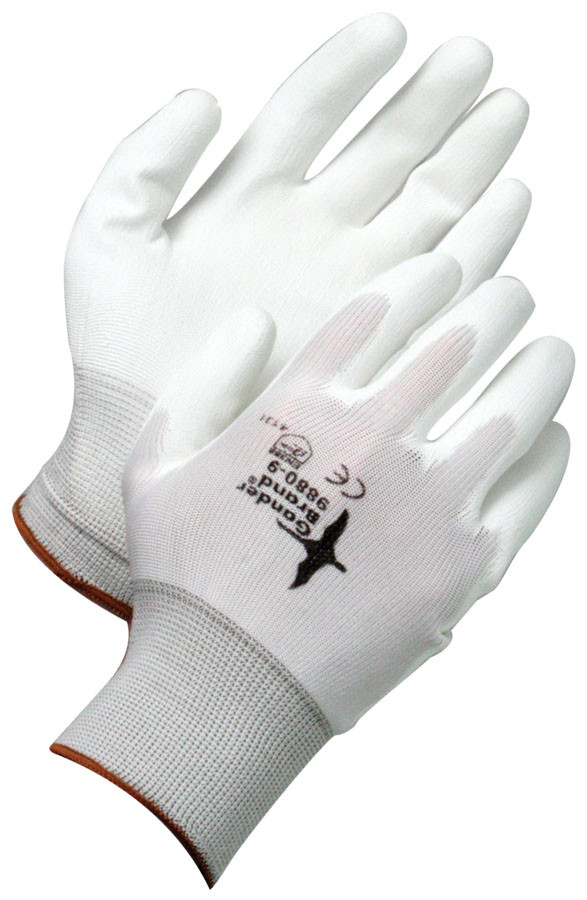 Gander® Polyurethane Coated Nylon Knit Glove White  99-1-9880