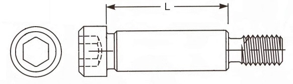 M24 (M20-2.50) Metric Socket Head Shoulder Screw - Black Oxide  537320 - 537380