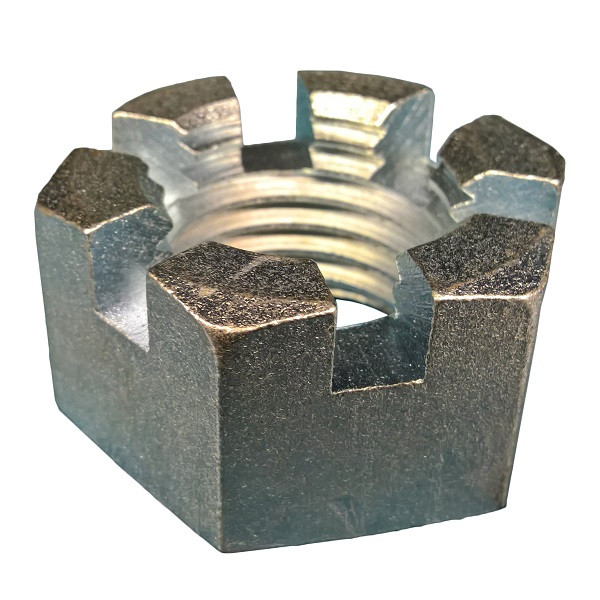 UNC Slotted (Castle) Hex Nuts -Plain Steel  286046 - 286114