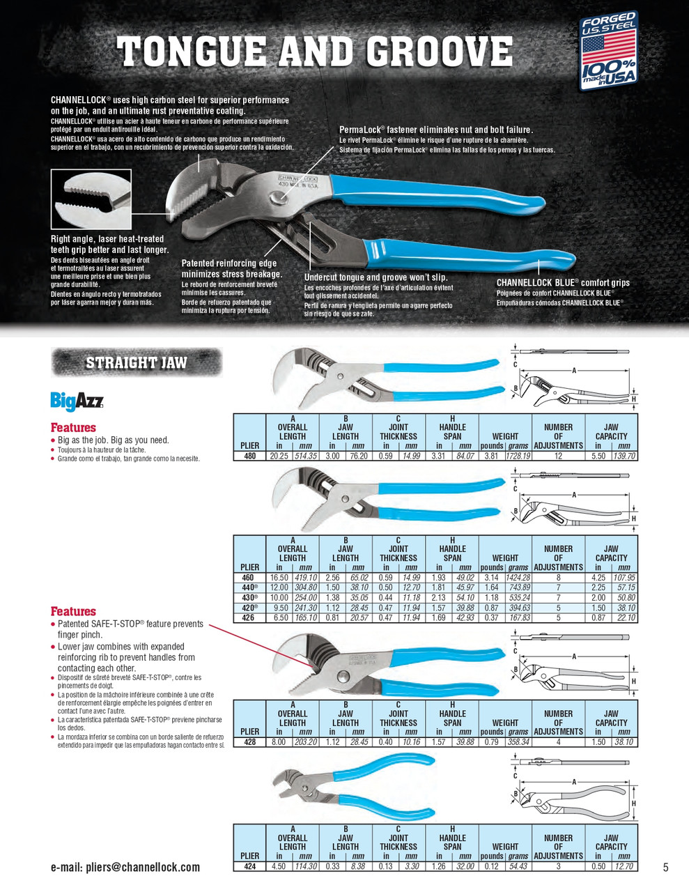10" Tongue & Groove Plier   430