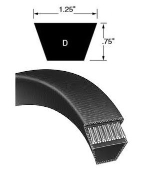 1-1/4" Heavy Duty V-Belt D96