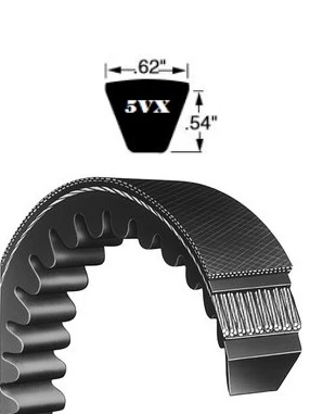 5/8" Cogged Deep Wedge V-Belt 5VX490