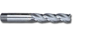 10mm TiNC Coated Cobalt 3 Flute Long Threaded Shank End Mill   MC17600C