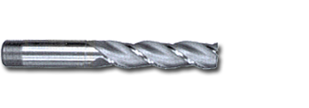 12mm TiNC Coated Cobalt 3 Flute Long Threaded Shank End Mill   MC17620C