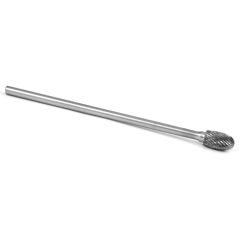 1/4" SE-Type Double Cut Oval Long Shank Carbide Burr   SC90610
