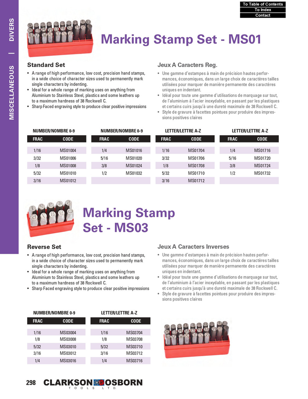 1/16" "0-9" Number Stamp Set   MS01004