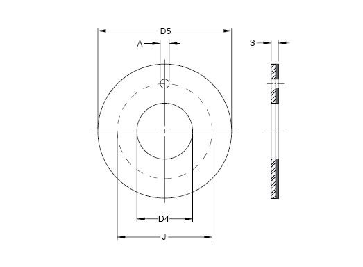 Inch TH Series Dryslide PTFE Thrust Washer  TW-06-TH