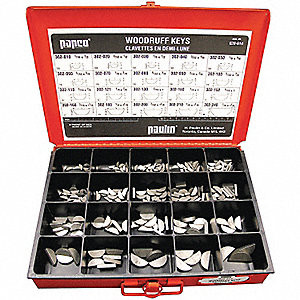 204 Pc. Woodruff Key SAE Steel Assortment  WK #2 ASSORT