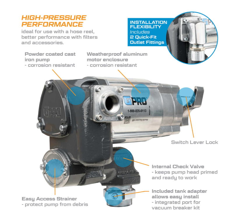 35 GPM 120V V35® Series Fuel Transfer Pump for Remote Dispenser   172000-05