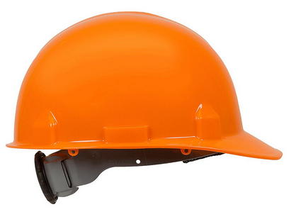Jackson® SC-6 Series Premium Front Brim Slotted Hard Hat - 370 Speed Dial® Headgear - Non-Vented - Hi-Viz Orange  14843