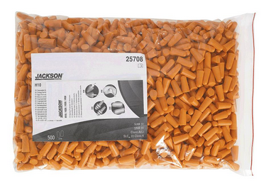 Jackson® Bulk Disposable Uncorded Foam Ear Plugs - 31dB NRR - 500 Pack  25708