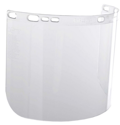 Replacement Universal Pin Clear Polycarbonate Face Shield Window - Molded  29087