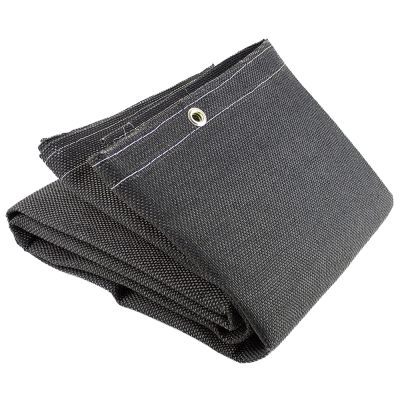 Wilson® 24 oz. Vermiculite Coated Fiberglass Welding Blanket - Black - 6 x 8'  36318