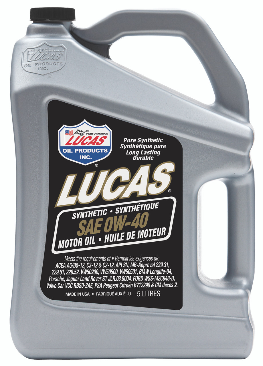 0W-40 Synthetic Motor Oil 5L Jug  20327
