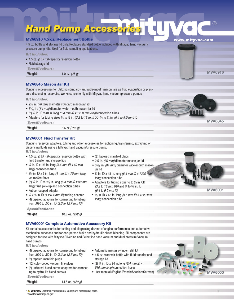 Fluid Transfer Kit   MVA6001