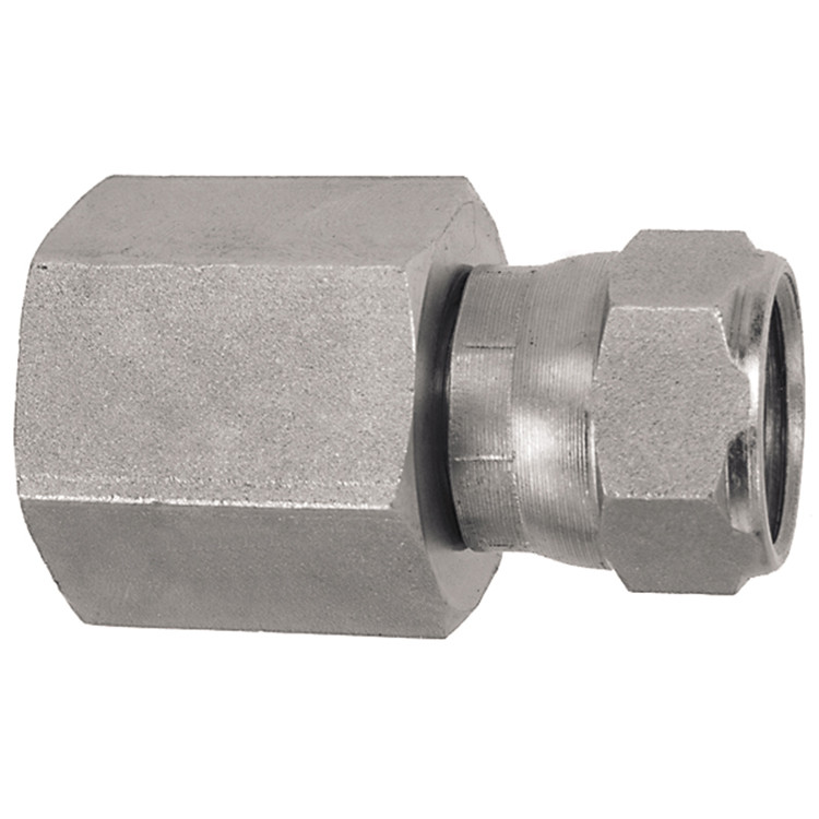1/2 x 3/8" Steel Female NPT - Female 37° JIC Connector  0508-08-06