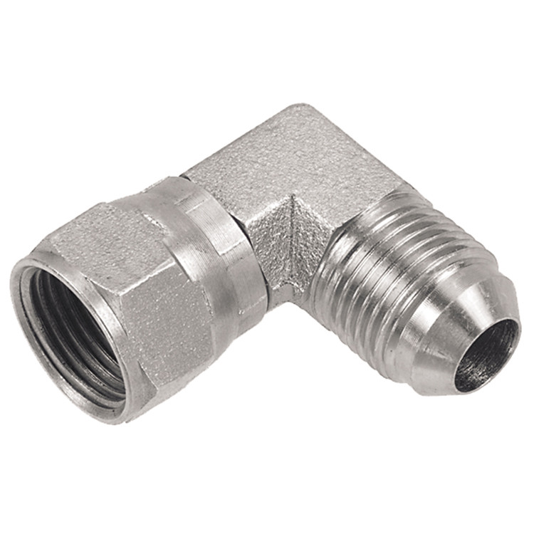 1-1/2 x 1-1/2" Steel Female 37° JIC - Male 37° JIC 90° Elbow  0595-24-24