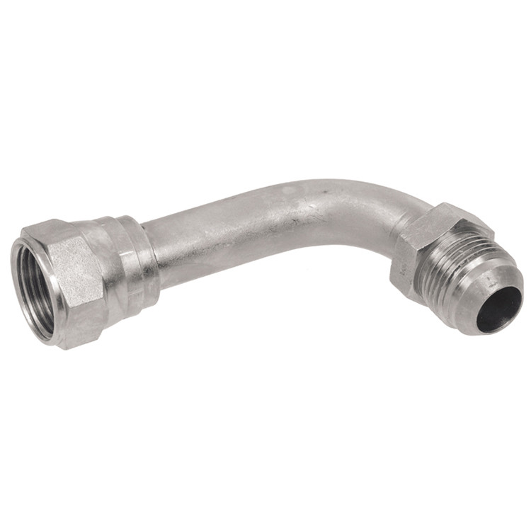 1/4 x 1/4" Steel Female 37° JIC - Male 37° JIC 90° Long Drop Elbow  0595TL-04-04