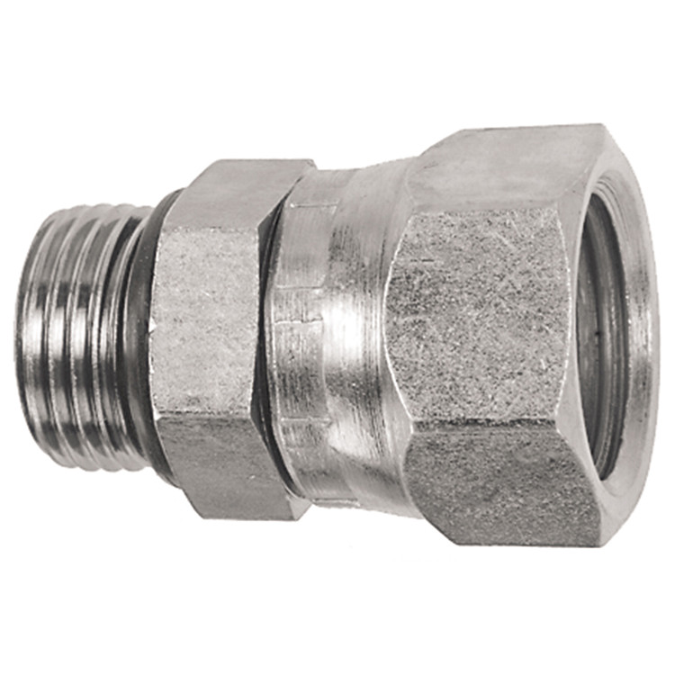 7/16"-20 x 3/8" Steel Male ORB - Female NPSM Swivel  0611-04-06