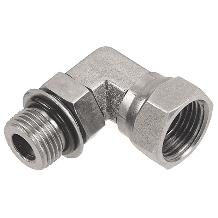 3/4"-16 x 1/2" Steel Male ORB - Female NPSM Swivel 90° Elbow  0691-08-08