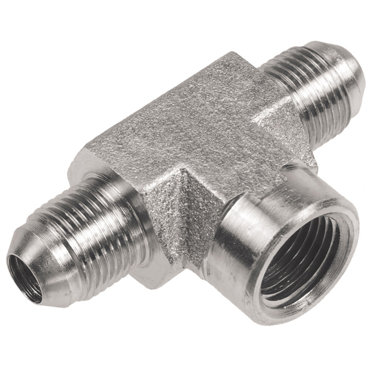 3/4 x 3/4 x 3/4" Steel Female NPT - Male 37° JIC - Male 37° JIC Tee  15T58-12-12