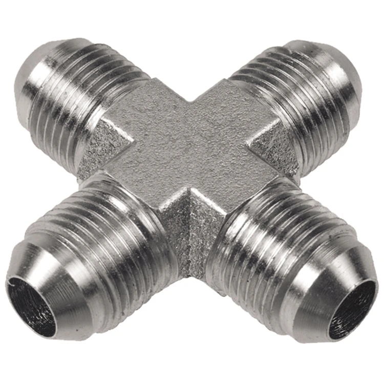 1-1/2" Steel Male 37° JIC Cross  15X55-24-24