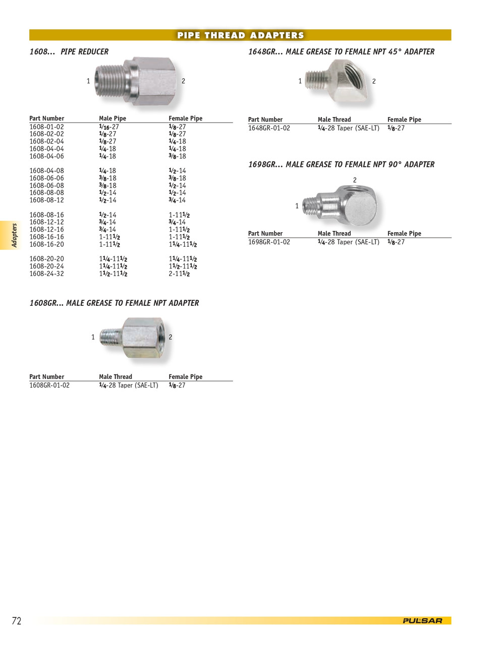 3/8 x 3/8" Steel Male NPT - Female NPT Reducer  1608-06-06