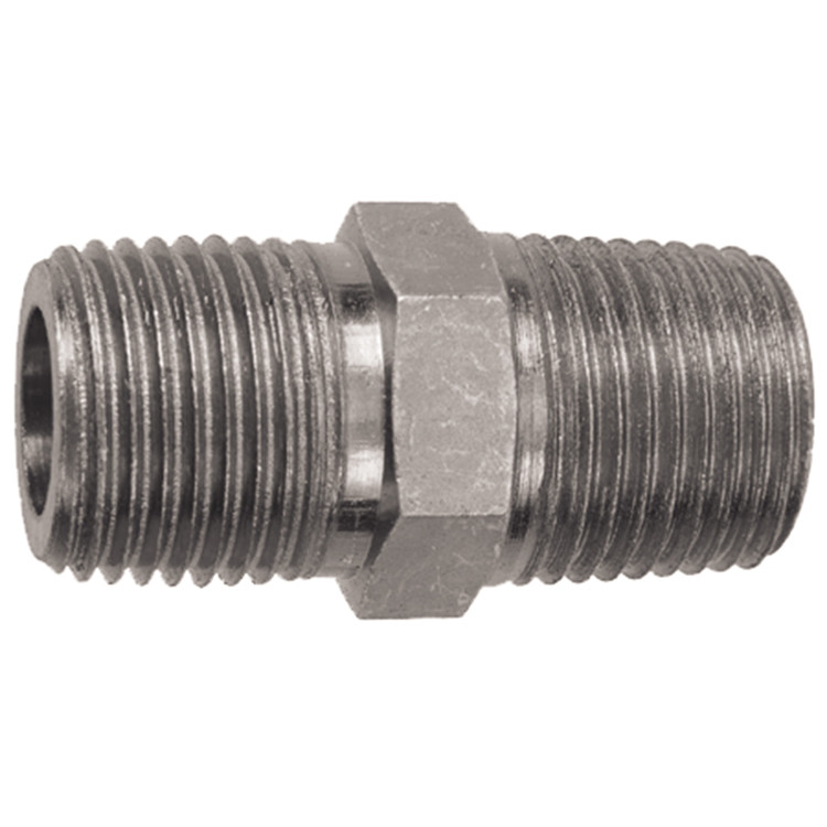 3/4 x 3/4" Steel Male NPT - Male NPT Hex Nipple  1616-12-12