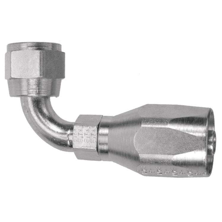 5/16 x 3/8" Pulsar 3500 Series Reusable Hose End - Female 37° JIC Swivel 90° Elbow  3595-06-06