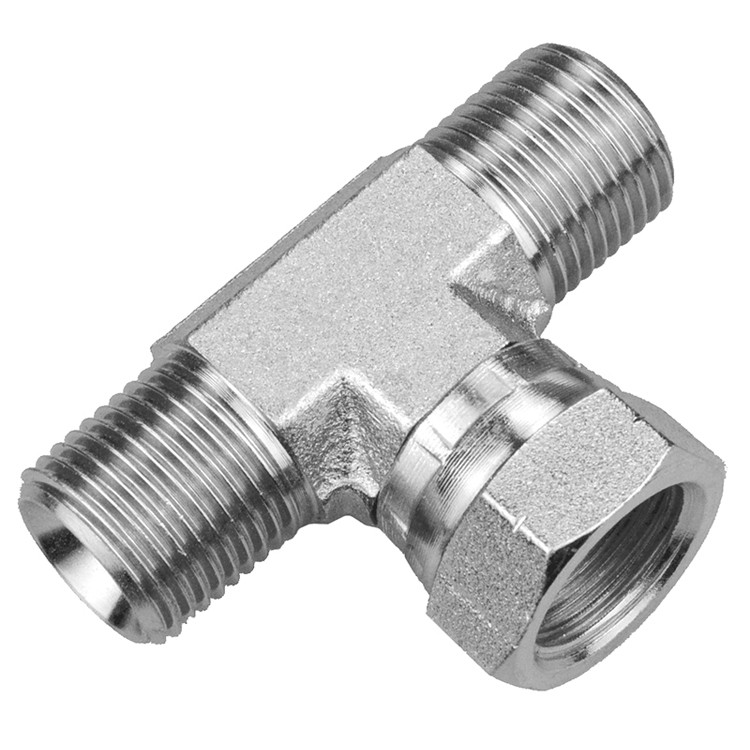 5/8 x 5/8 x 5/8" Steel Male BSPP - Male BSPP - Female BSPP Tee   36T3626-10-10