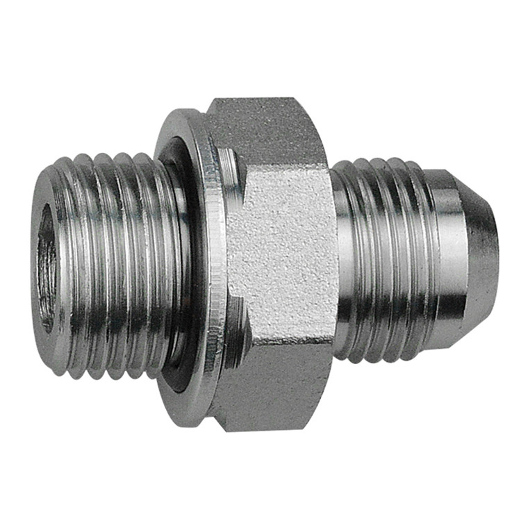 3/8 x 1/2" Steel Male BSPP Port - Male JIC Connector   37015-06-08