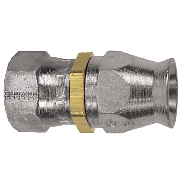 5/16 x 3/8" Pulsar 4100 Series Teflon® Reusable End - Female 45° SAE Swivel  4104-06-06