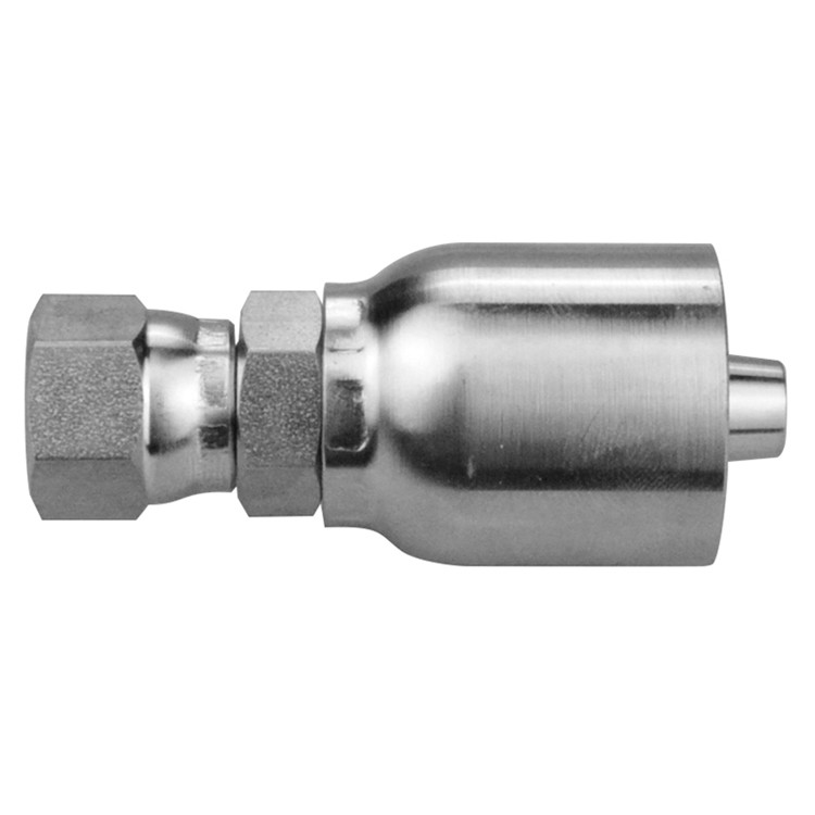 1/4 x 1/4" Pulsar Stainless Steel 4300 Series Hose Crimp - Female 37° JIC Swivel  4305SS-04-04