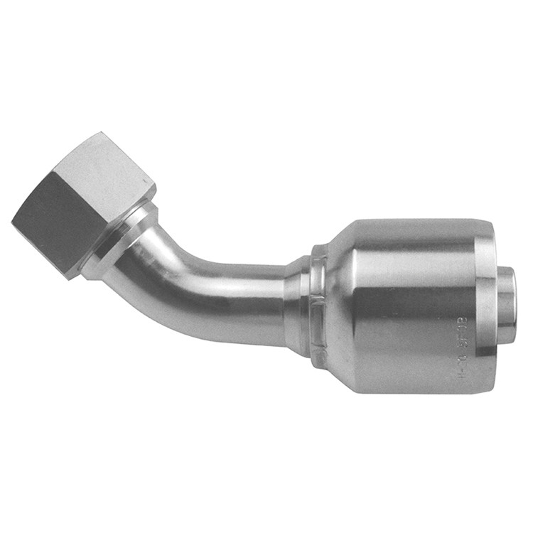 1-1/4 x 1-1/4" Pulsar 4600 Series Hose Crimp - Female 37° JIC Swivel 45° Elbow  4645-20-20